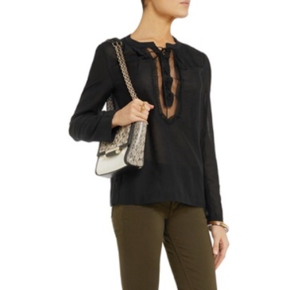MAJE  “ Doen style “ Voile Blouse - Picture 6 of 7
